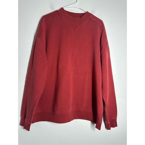 DSG Men’s Red Long Sleeve Pullover Sweatshirt iSize XL Cotton - Picture 1 of 11